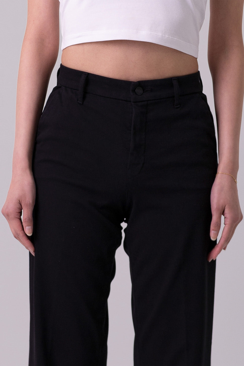 WIDE CHINOS "Malibu" - Black