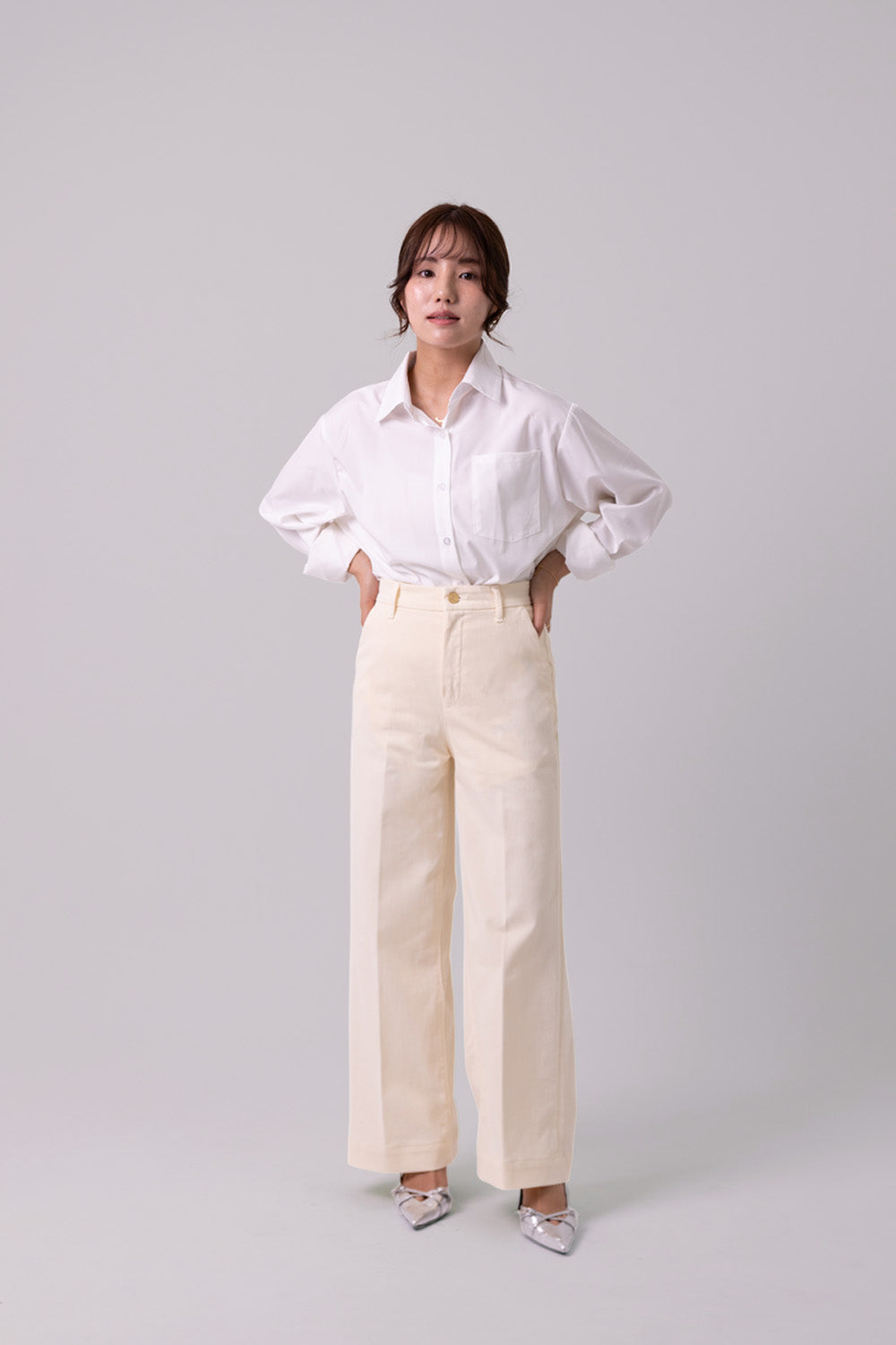 LOOSE CHINOS "Monica" - Ivory
