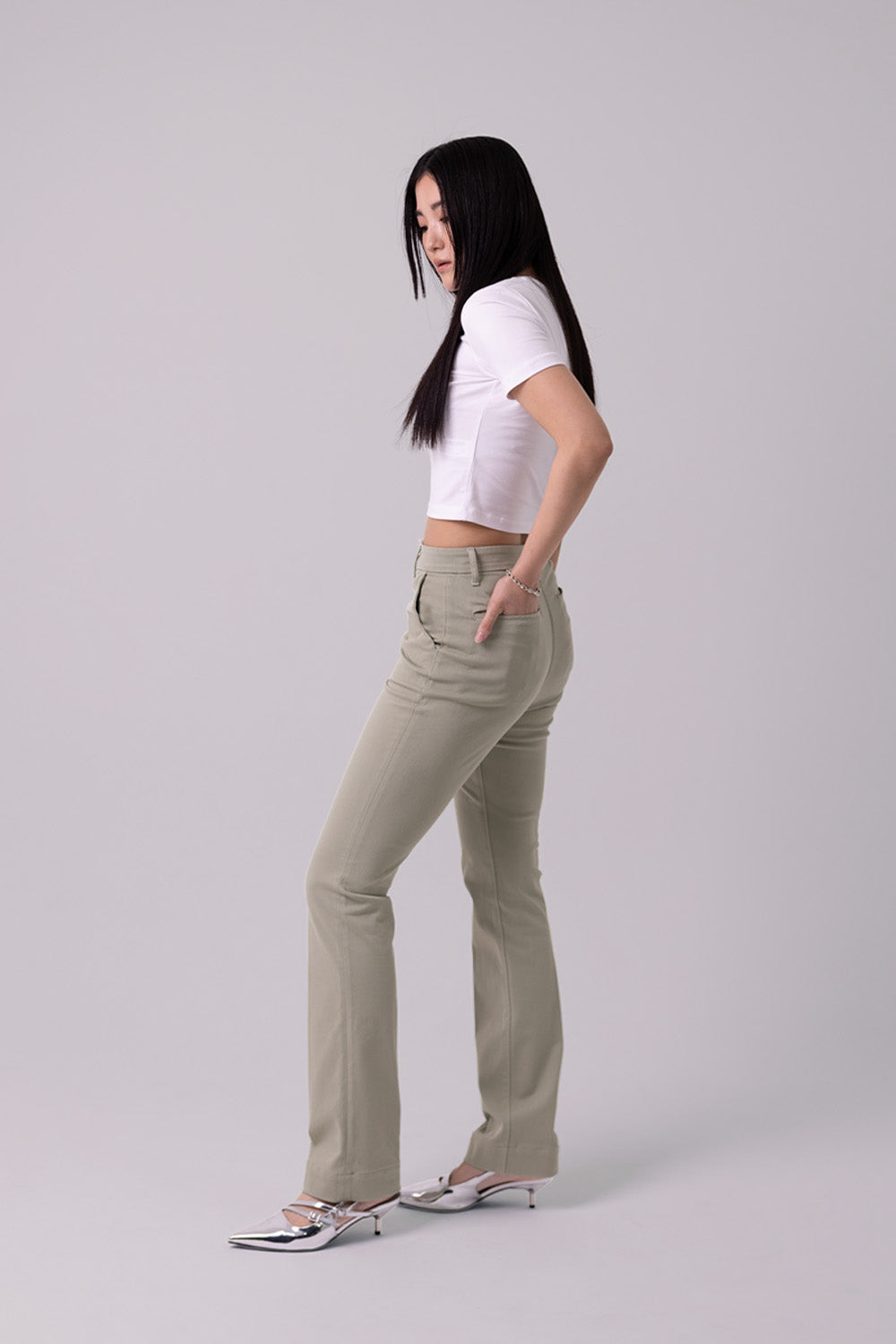 SLIM CHINOS "Brea" - Sage
