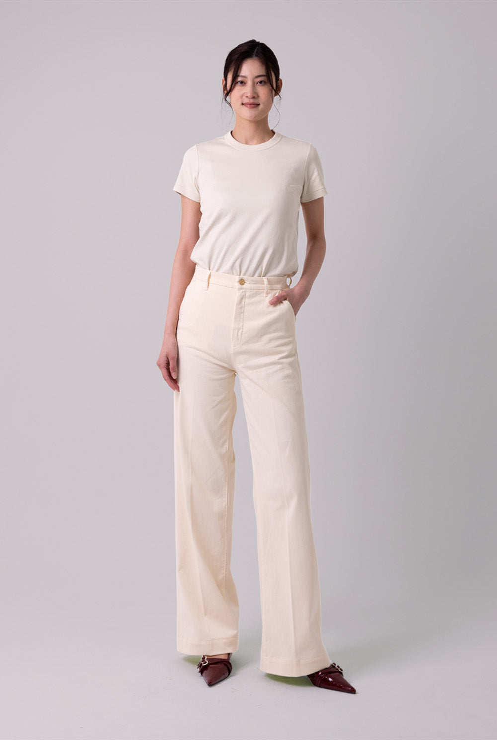 LOOSE CHINOS "Monica" - Ivory