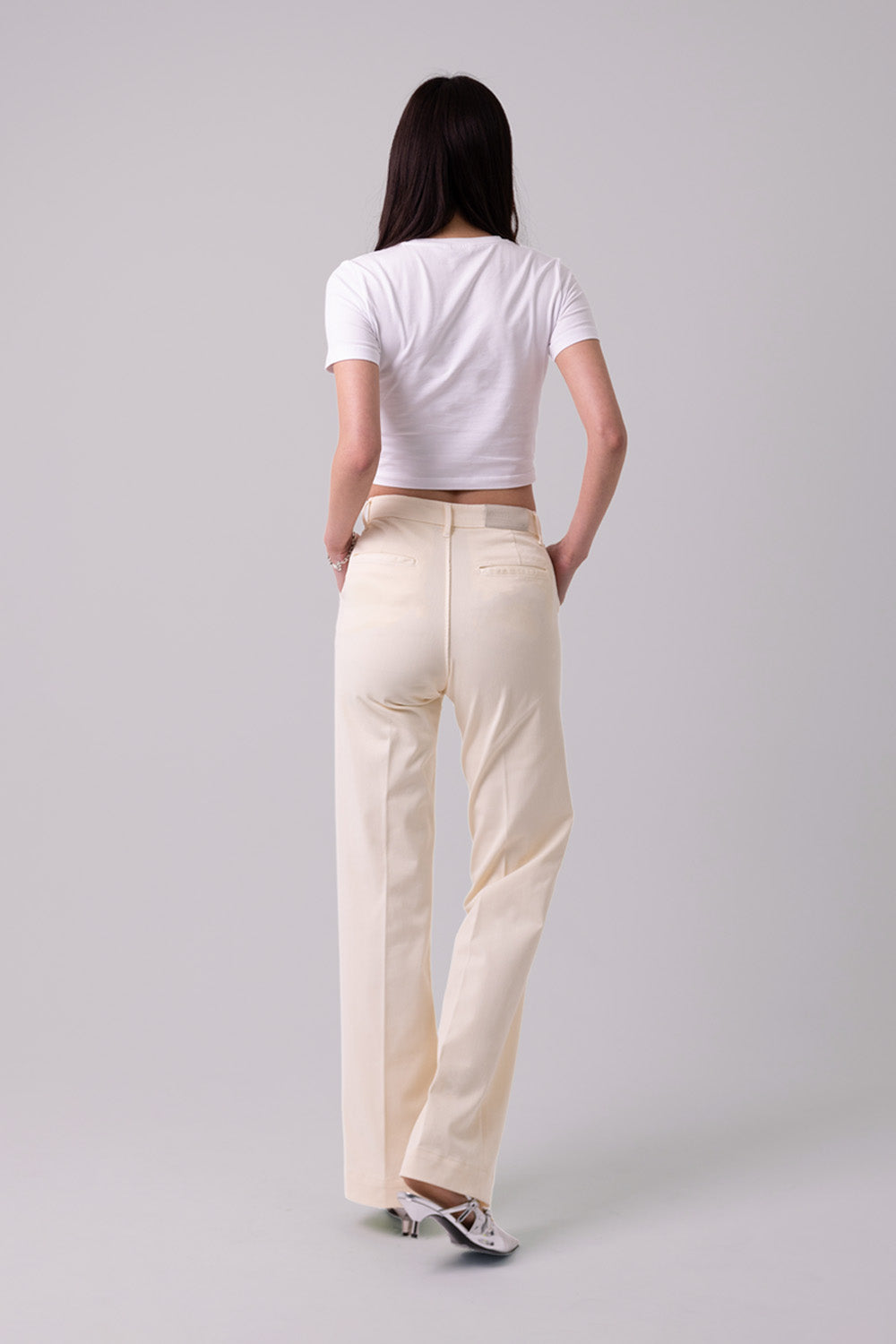 WIDE CHINOS "Malibu" - Ivory