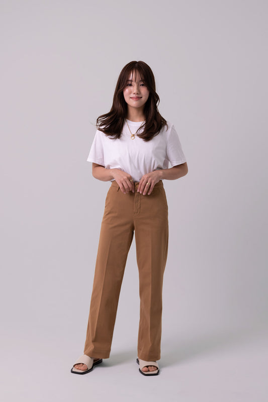 WIDE CHINOS "Malibu" - Camel