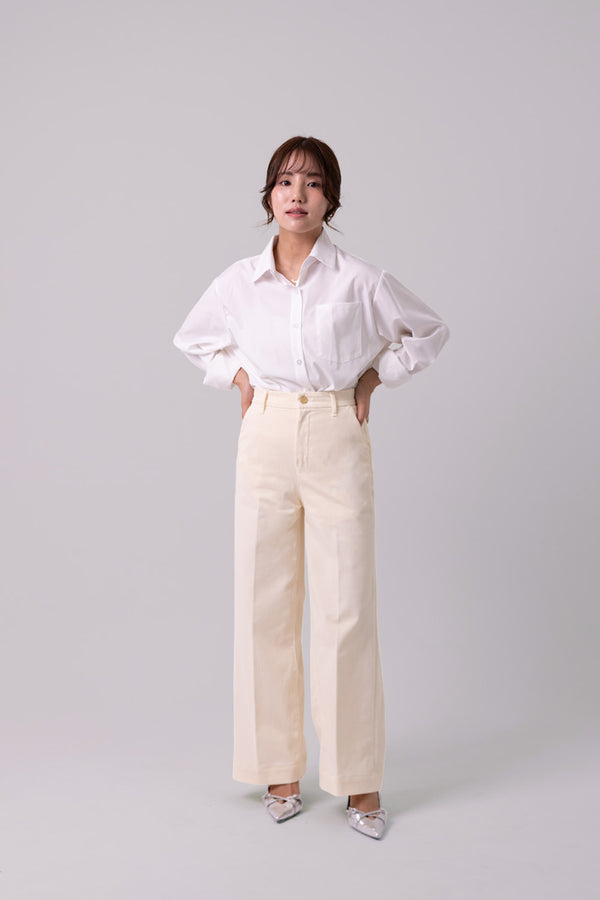 LOOSE CHINOS "Monica" - Ivory