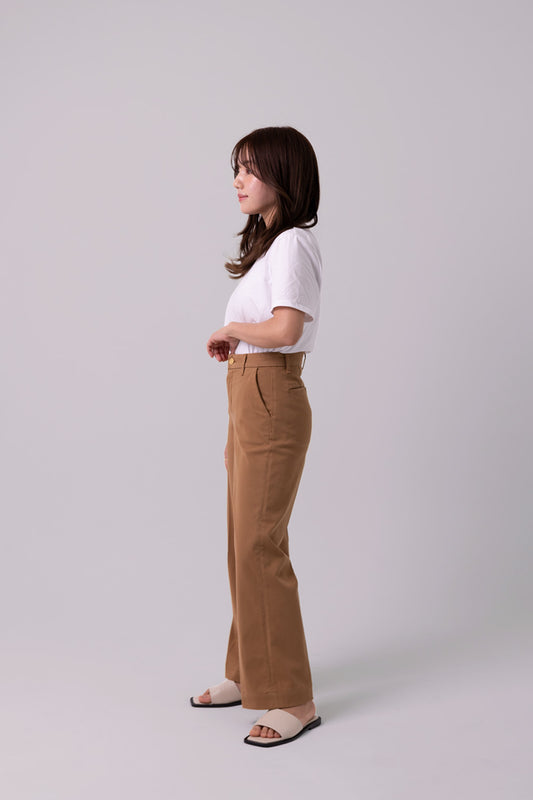 WIDE CHINOS "Malibu" - Camel