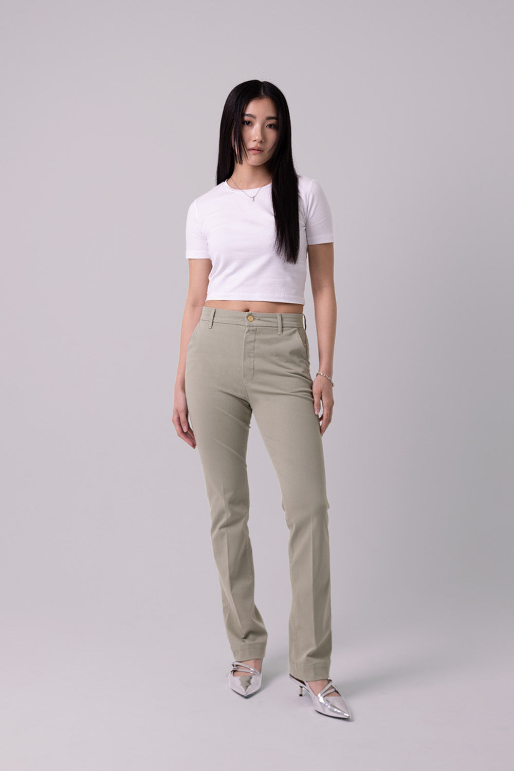 SLIM CHINOS "Brea" - Sage