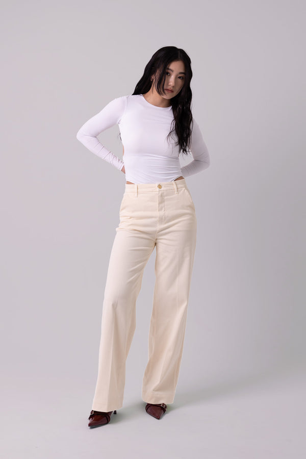 LOOSE CHINOS "Monica" - Ivory