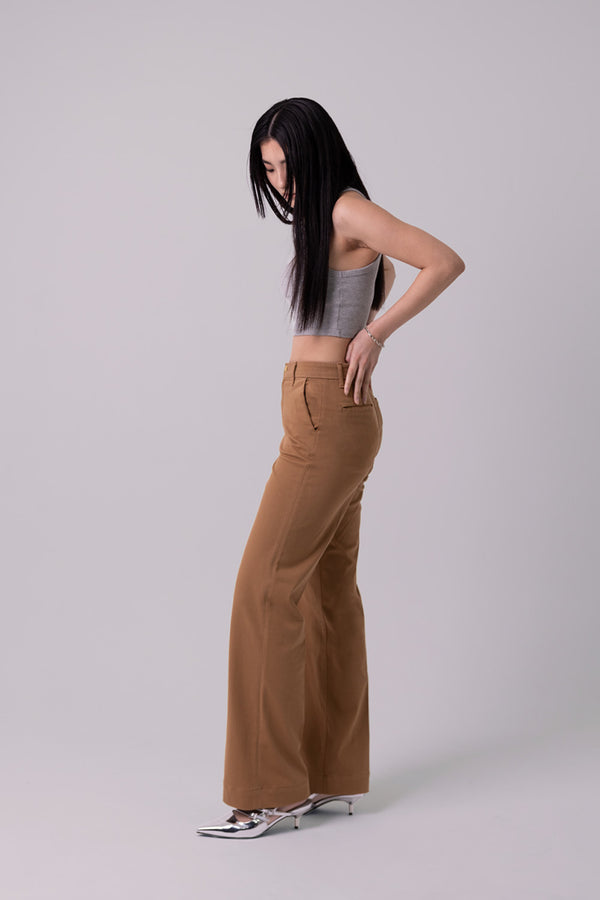 WIDE CHINOS "Malibu" - Camel