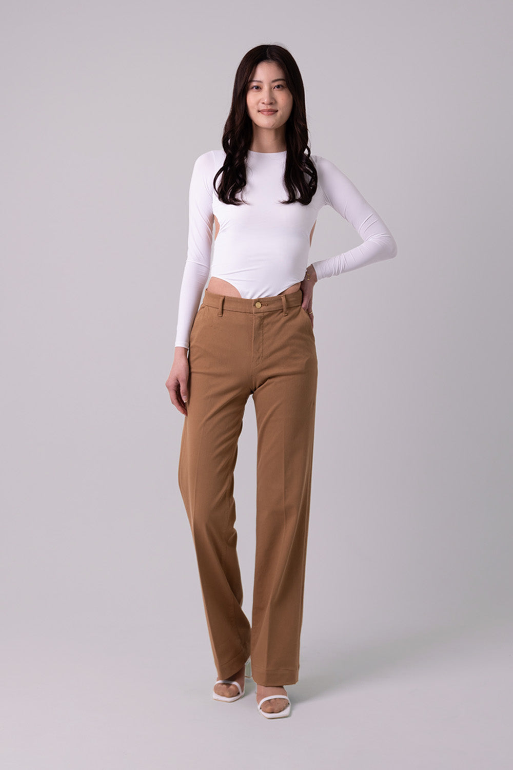 WIDE CHINOS "Malibu" - Camel