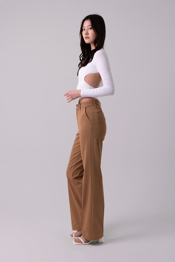 WIDE CHINOS "Malibu" - Camel