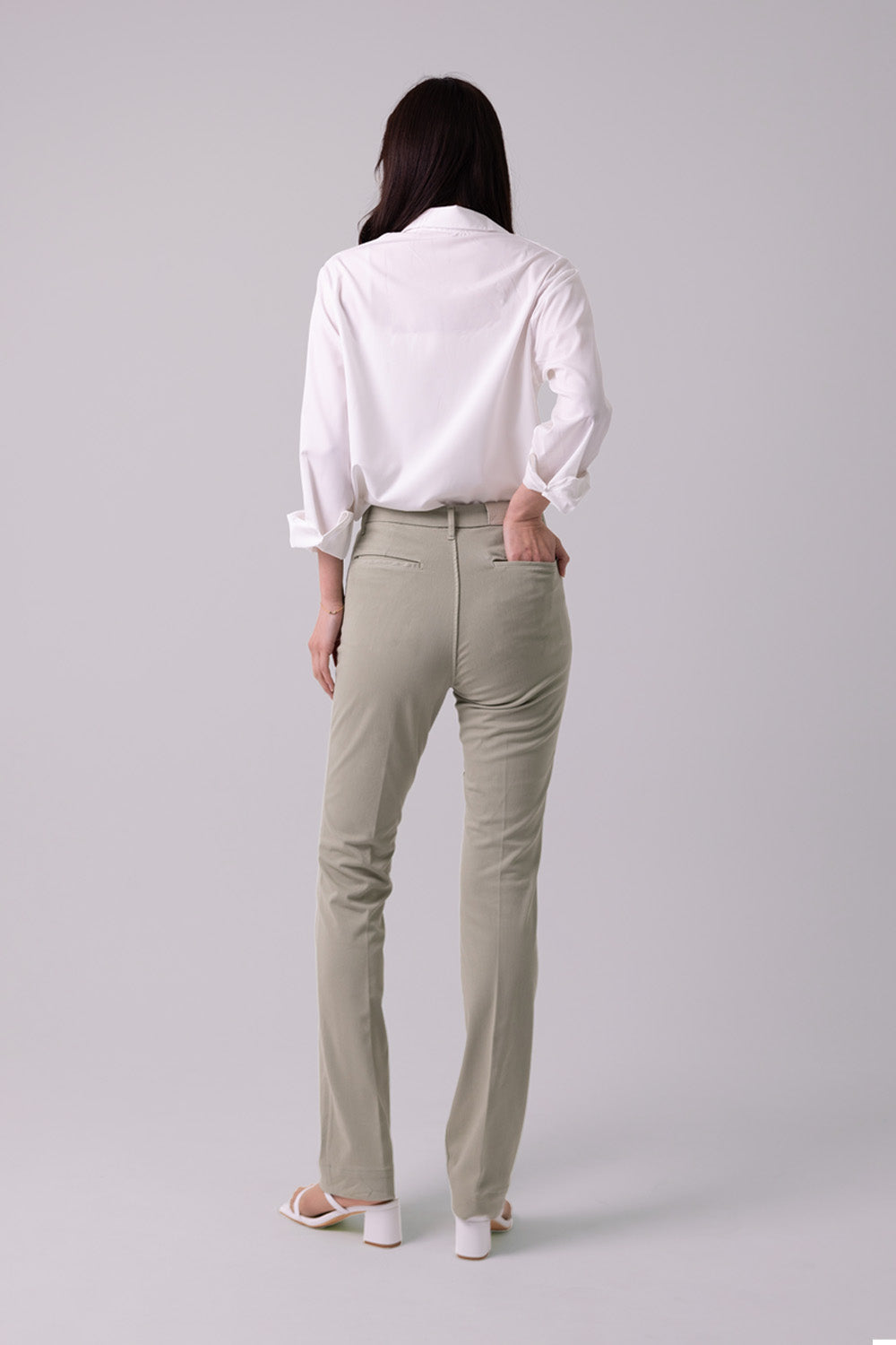 SLIM CHINOS "Brea" - Sage