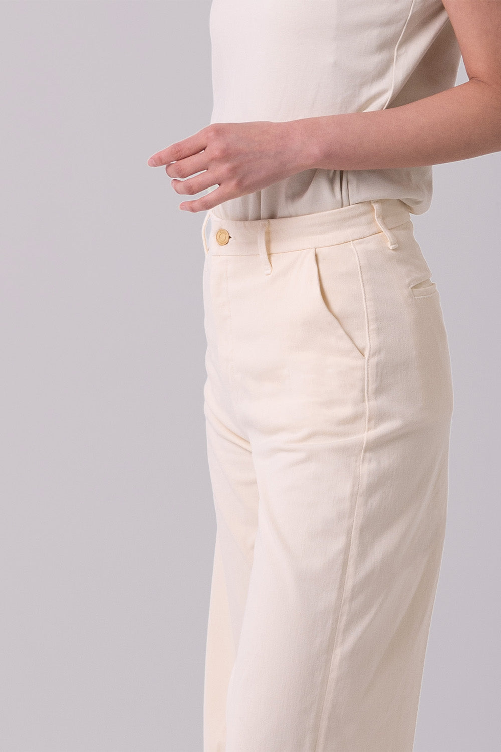 LOOSE CHINOS "Monica" - Ivory