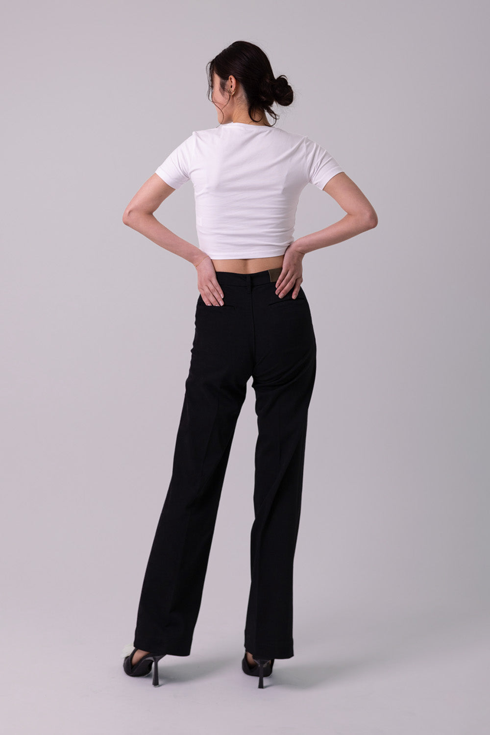 WIDE CHINOS "Malibu" - Black